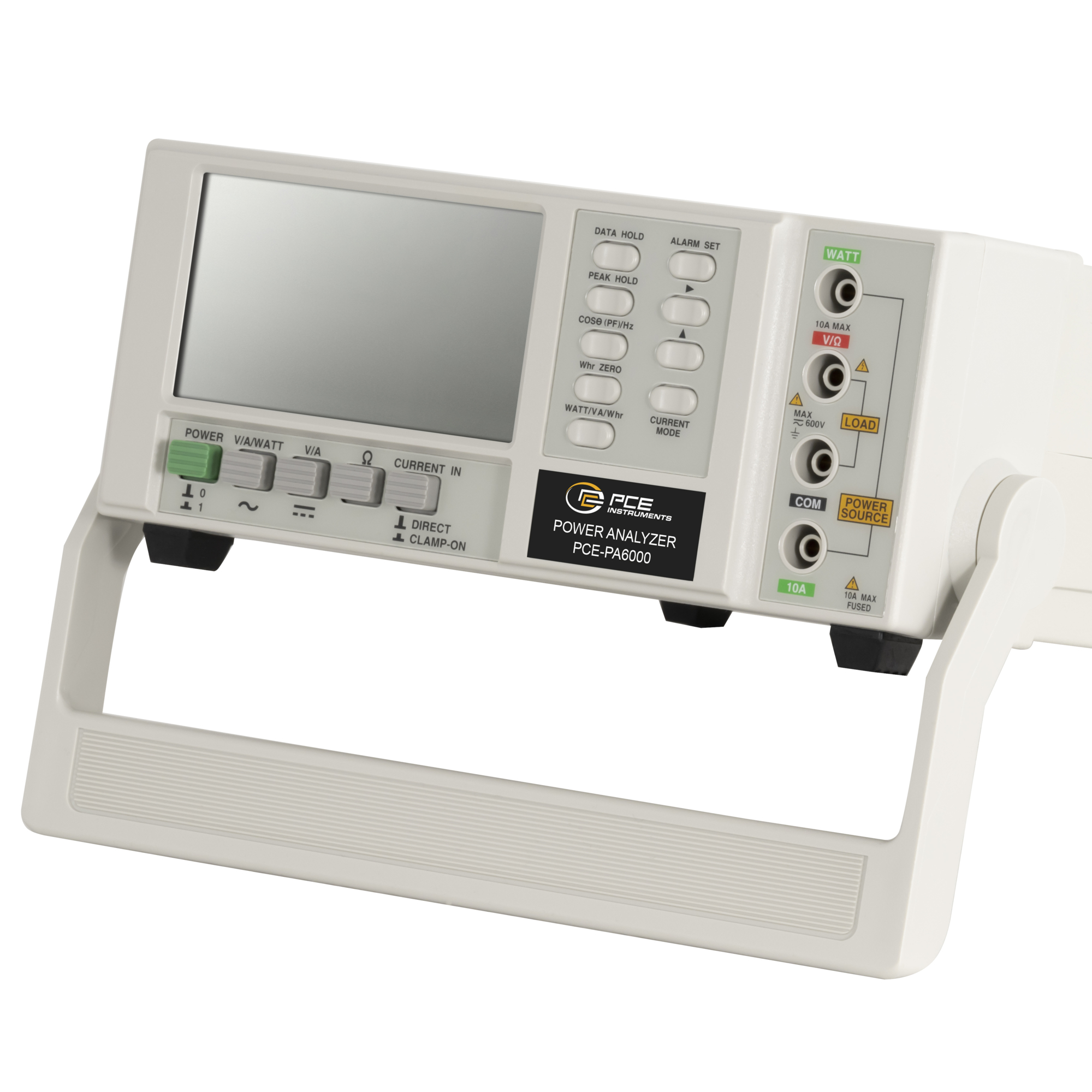 PCE Power Analyzer — Measures Active and Apparent Power, Power Factor, Energy Consumption, AC/DC Voltage and Current, Resistance, Frequency, Model# PCE-PA6000